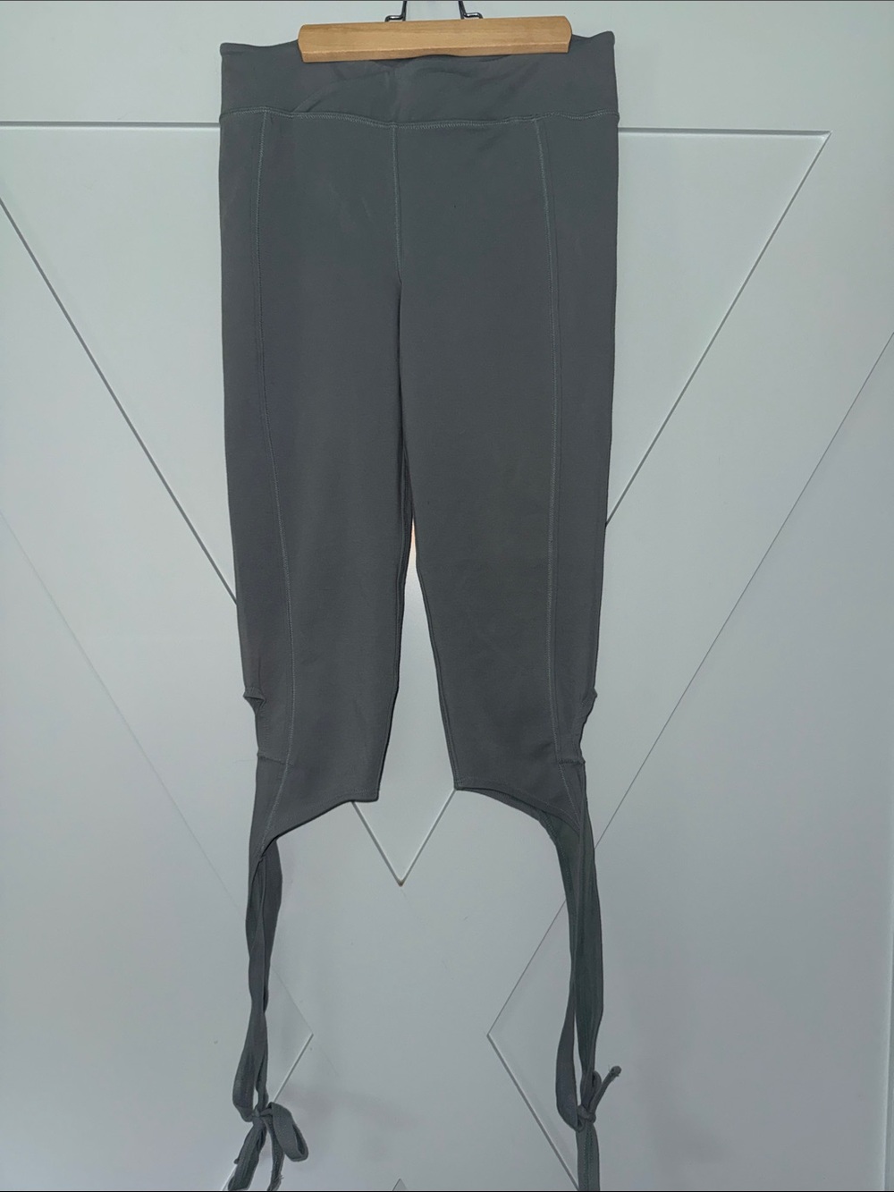 FP Movement by Free People Blue Gray Capris with Ankle Ballet Ties